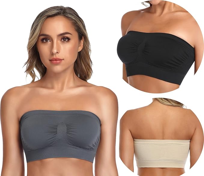 5. ANGOOL Strapless Bandeau Bra