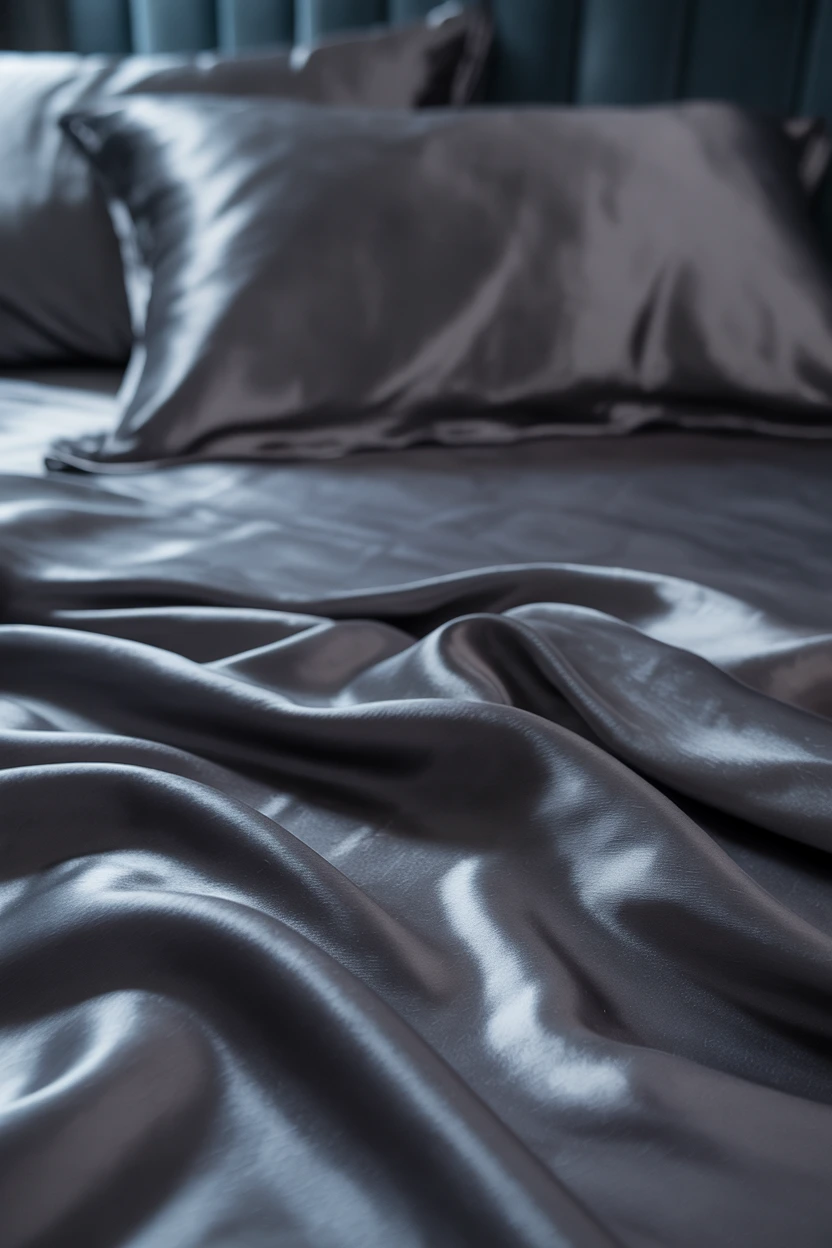 Indulge in Satin or Silk Sheets