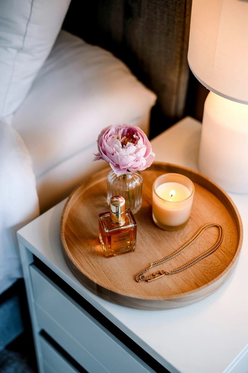 Style a Nightstand 'Moment' on a Tray