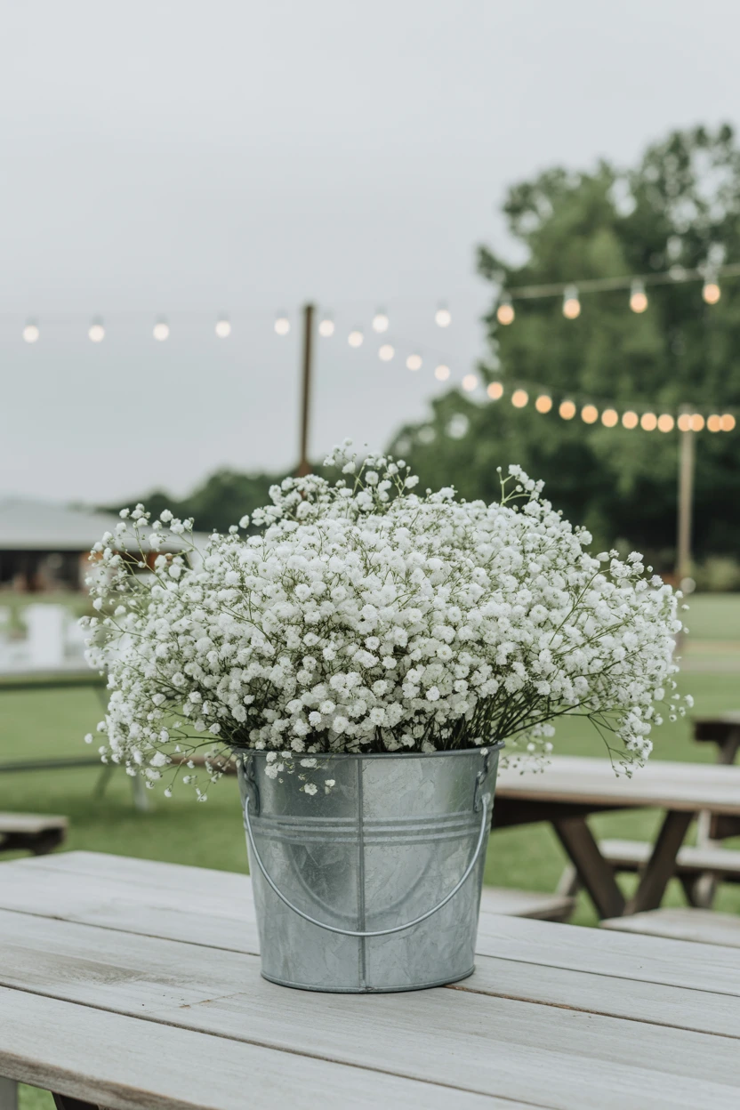Farmhouse Feel in a Galvanized Bucket
