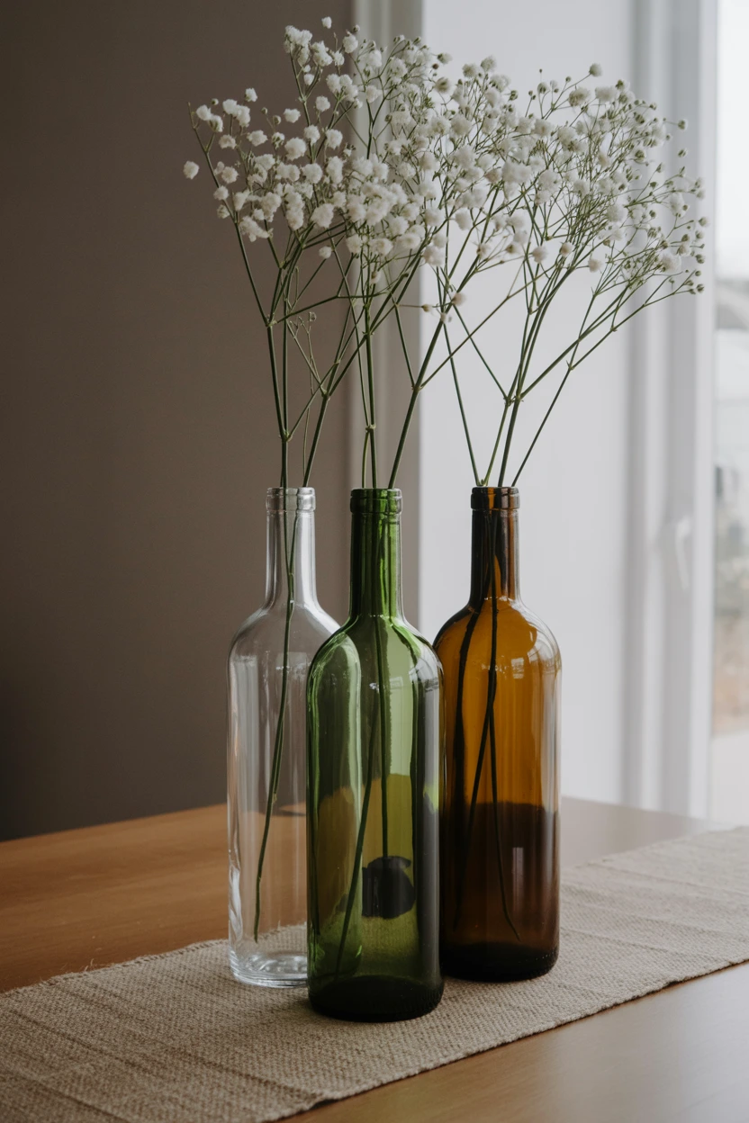 Casual Elegance in Recycled Wine Bottles