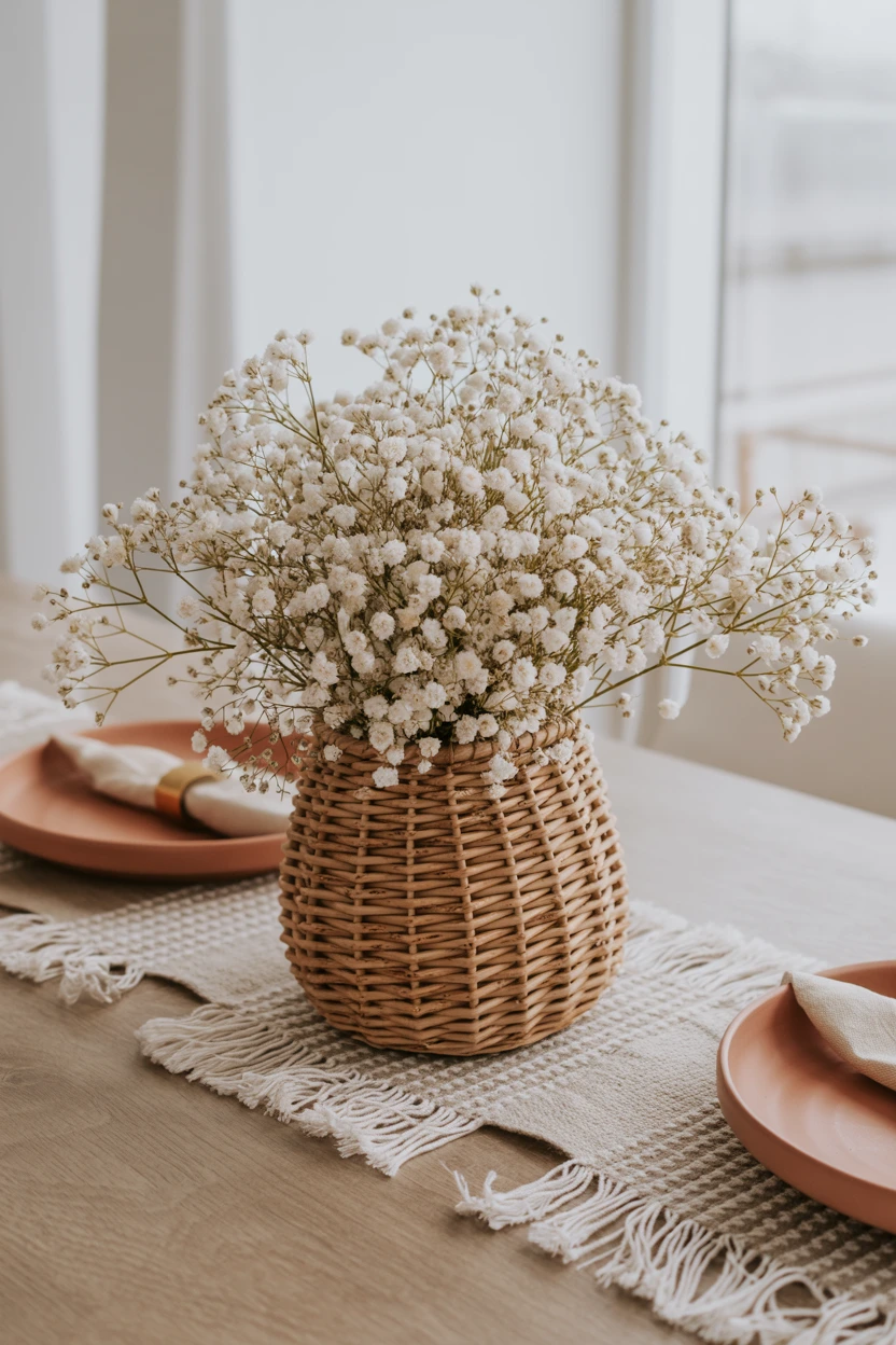 Boho Whimsy in a Woven Basket