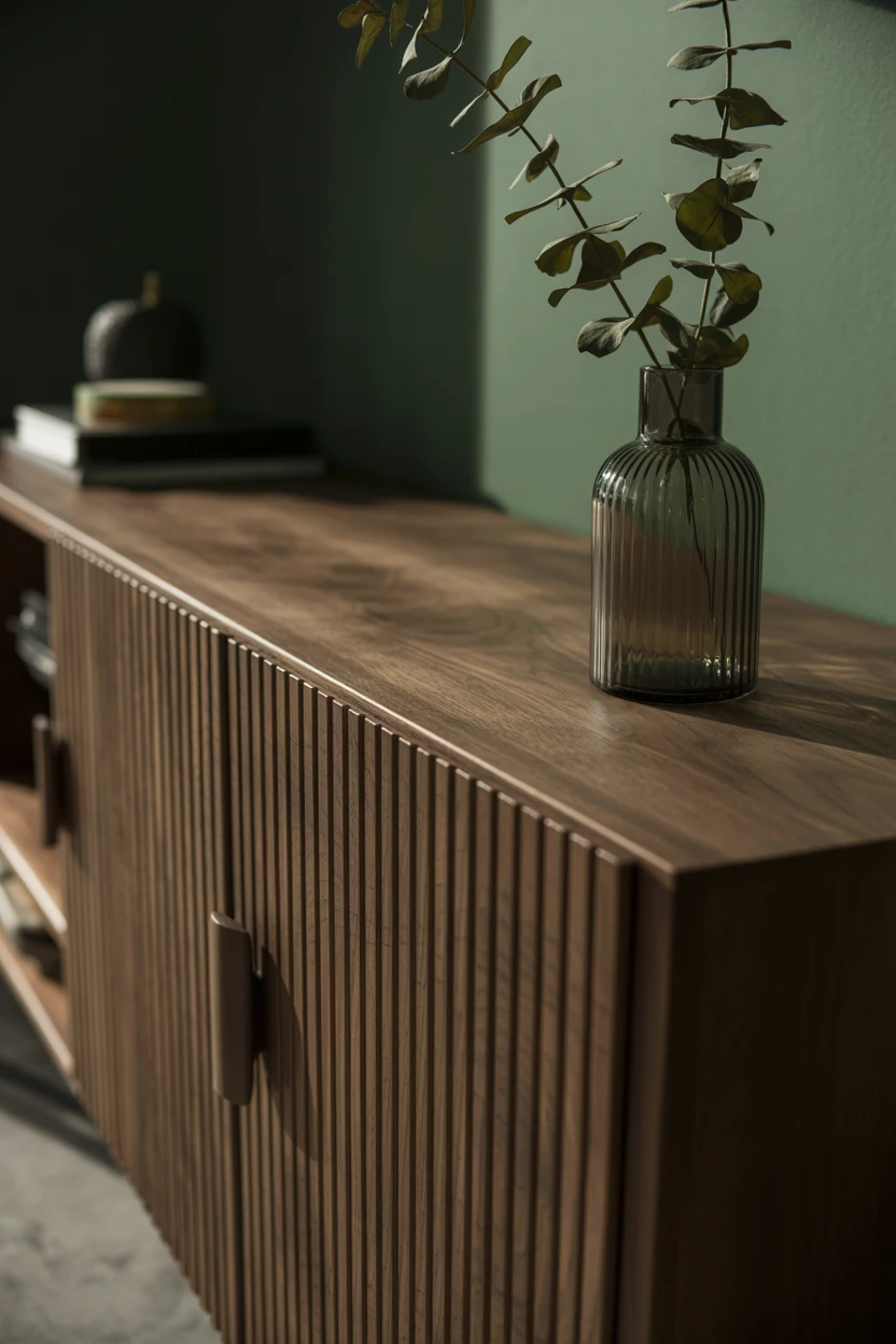 Incorporate Fluted or Reeded Textures in Wood and Glass