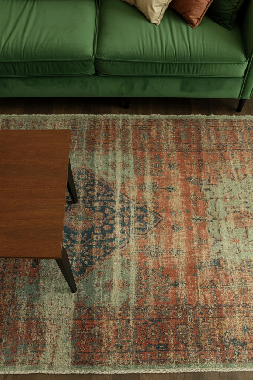 Ground the Space with a Vintage-Inspired Persian Rug