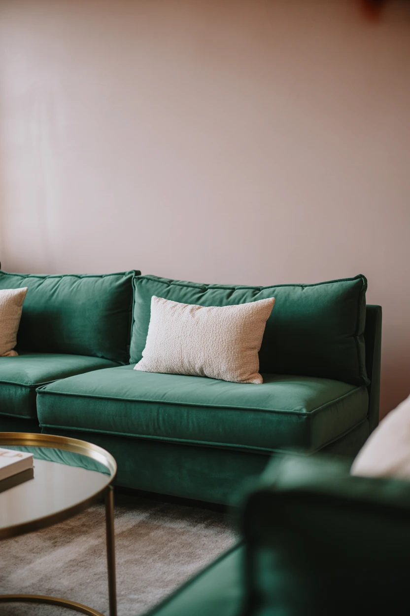 Pair It With Soft Blush Pink Walls for a Gentle Contrast