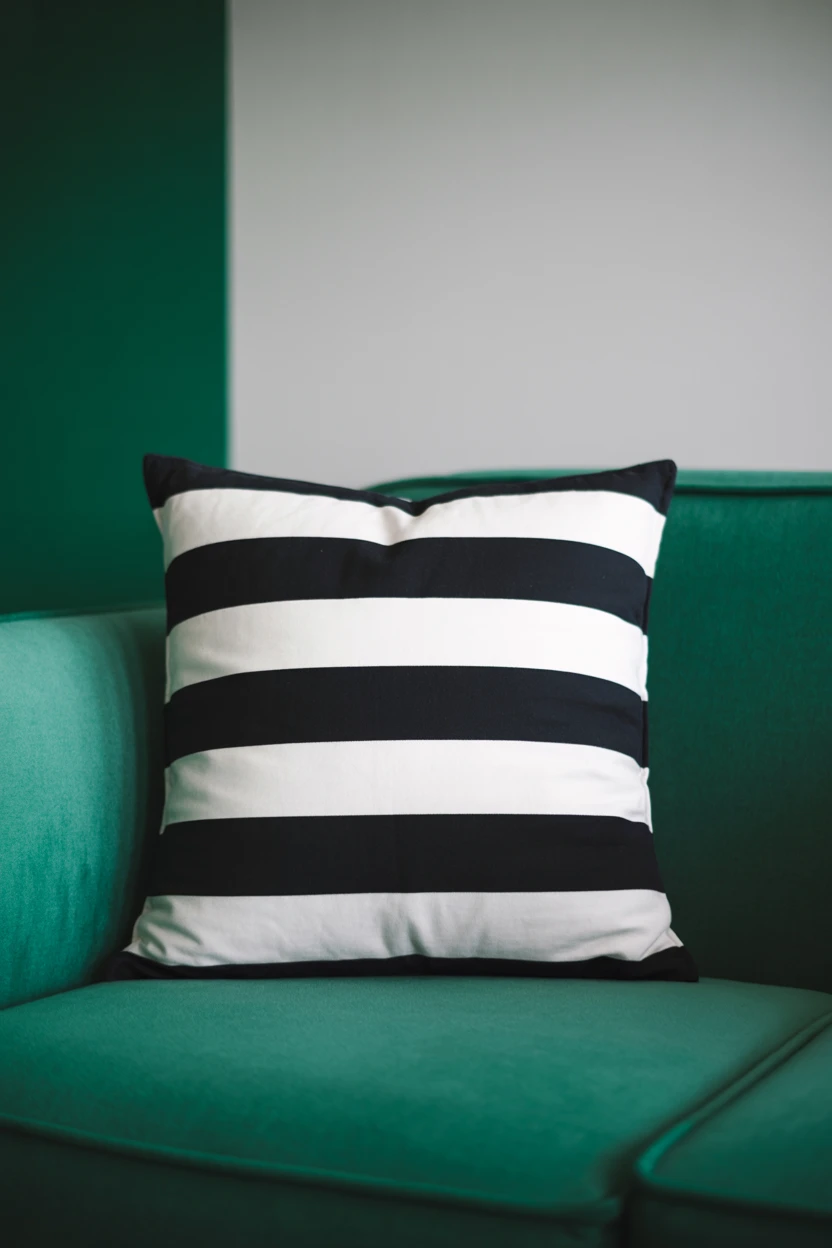 Add a Black and White Striped Accent for a Graphic Punch