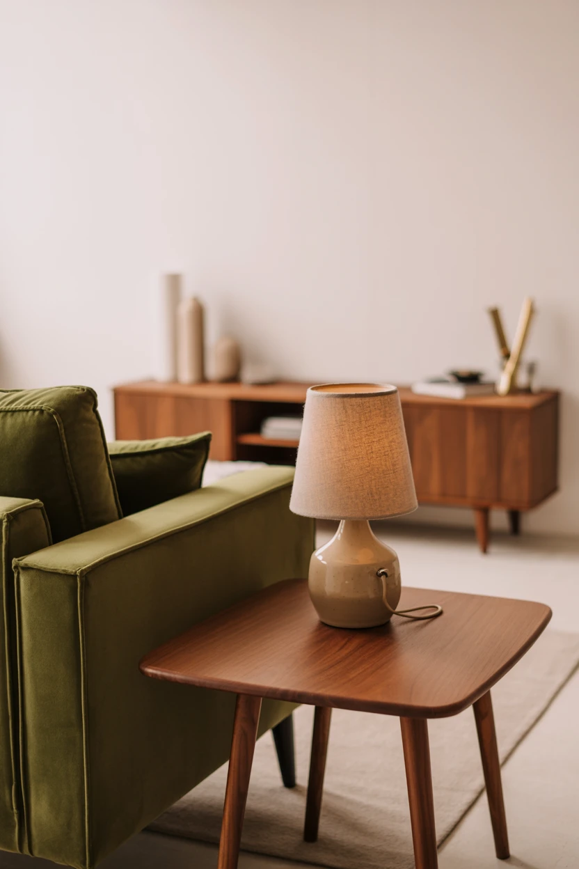 Complement With Warm Walnut and Mid-Century Tones