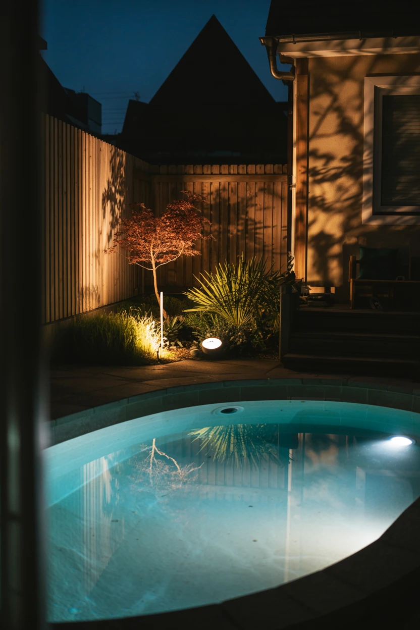 Use Strategic Landscape Uplighting for Nighttime Drama