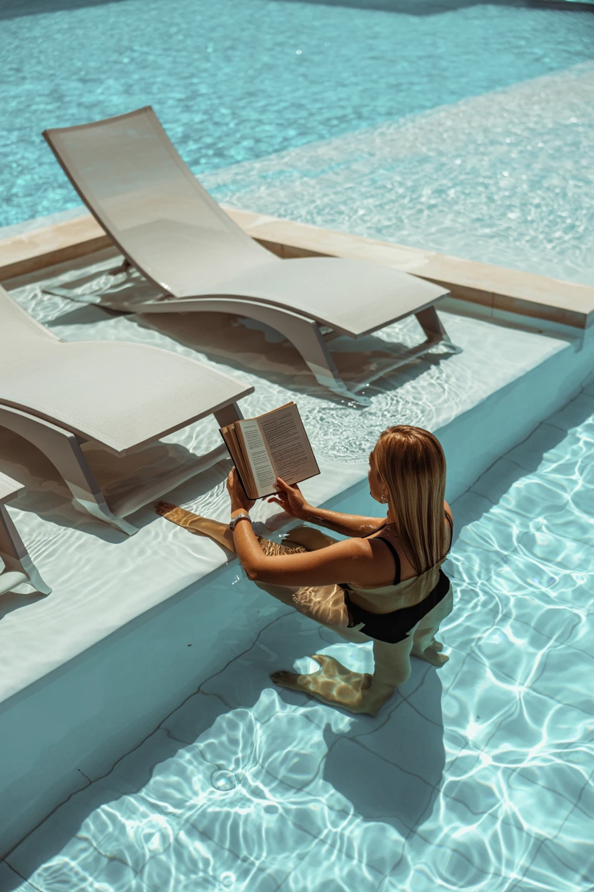 Incorporate a Shallow Baja Tanning Ledge