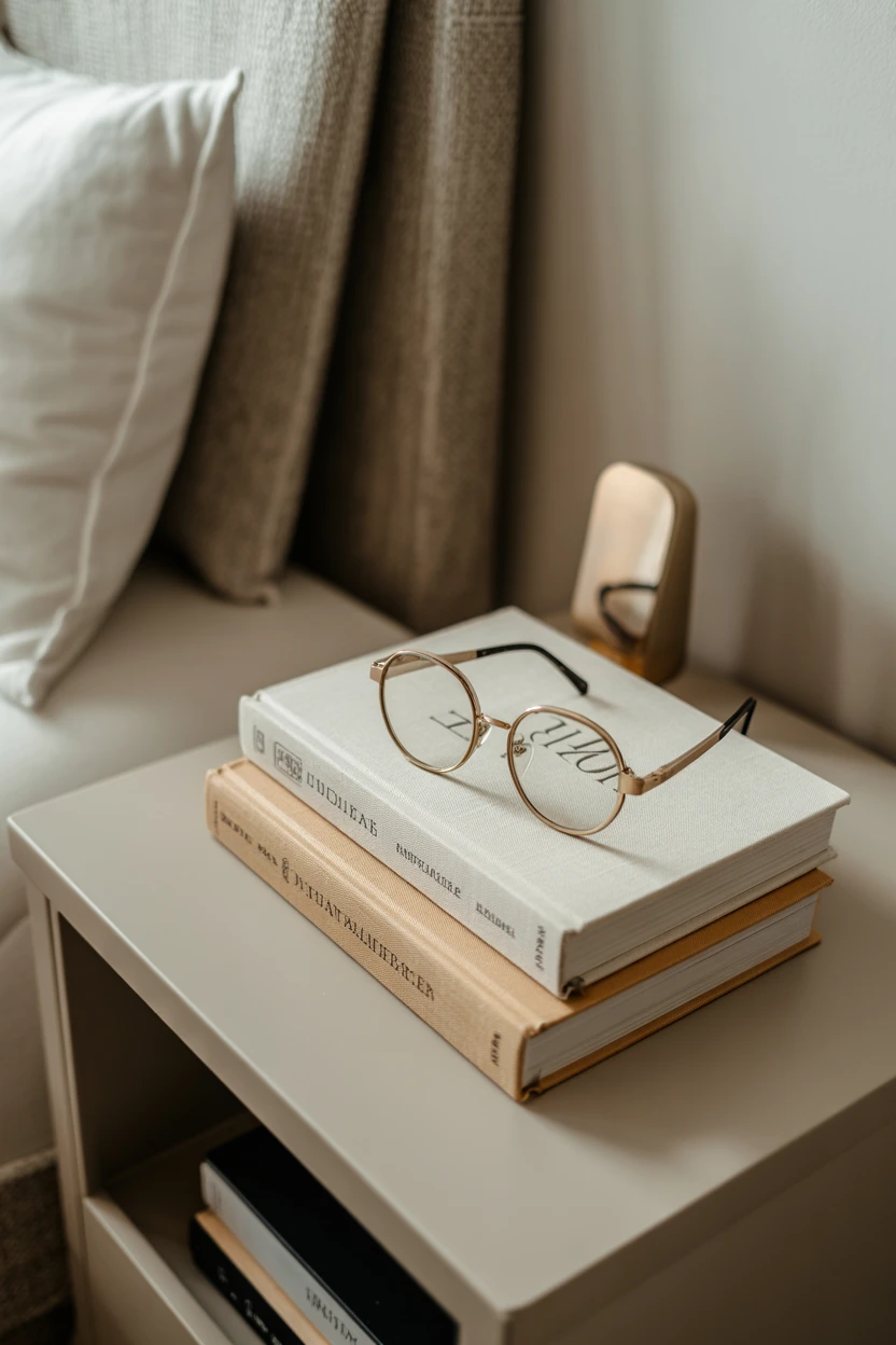 Style the Nightstand with a Stack of Meaningful Books
