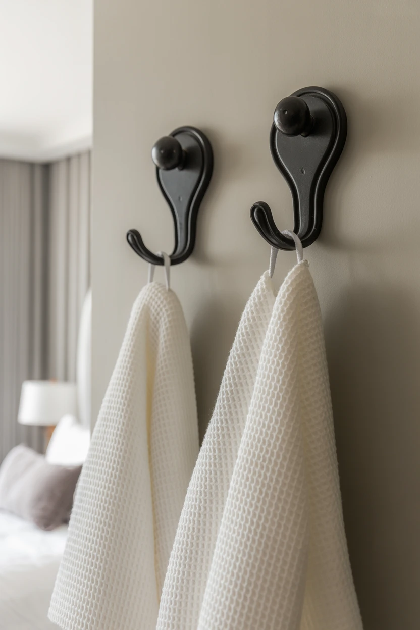 Hang Matching Plush Robes on Elegant Wall Hooks