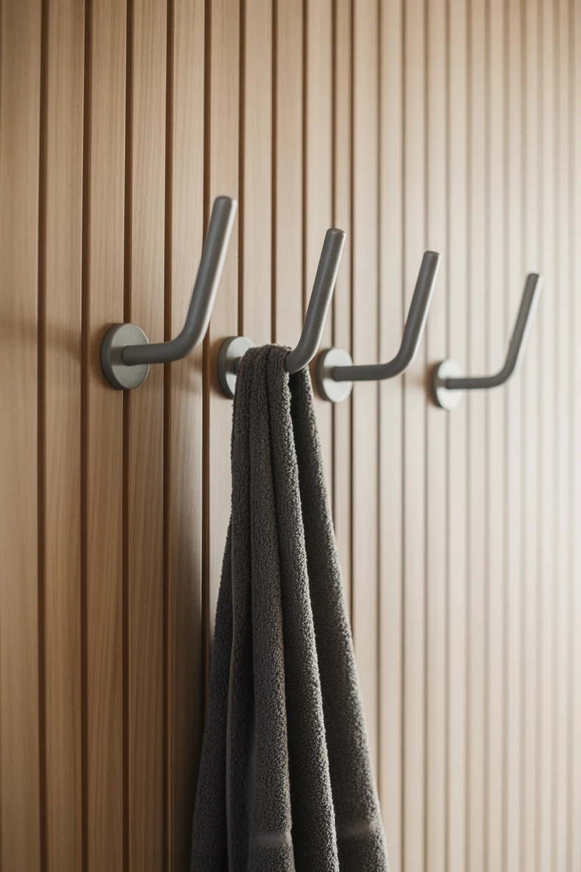 Matte Black Robe Hooks and Towel Bars