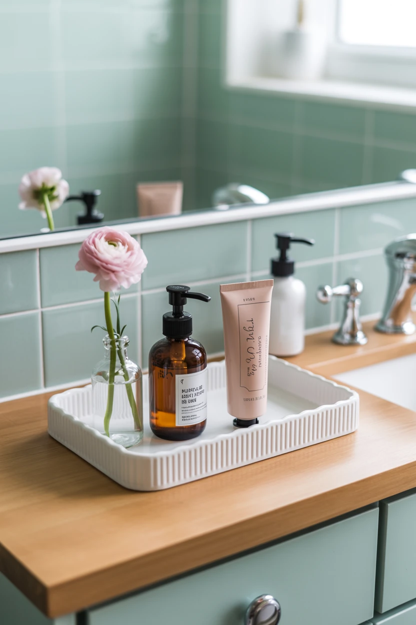 Introduce a Scalloped Edge Tray for Vanity Essentials