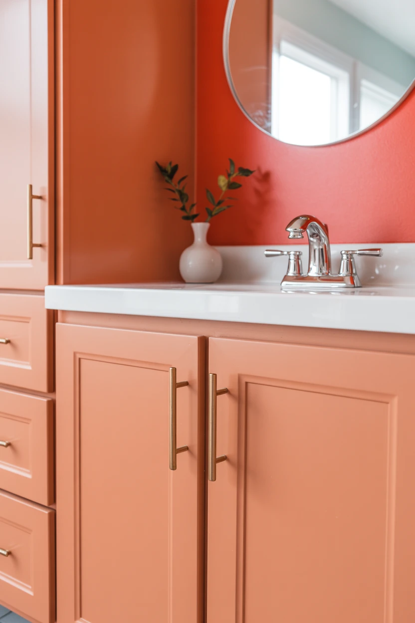Add a Pop of Color by Painting the Vanity
