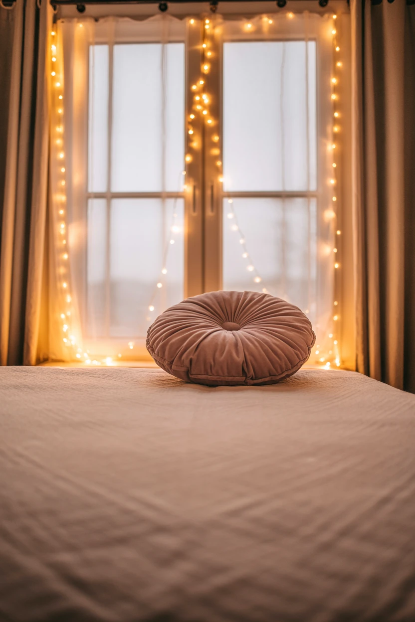 Drape Fairy Lights Behind a Sheer Curtain