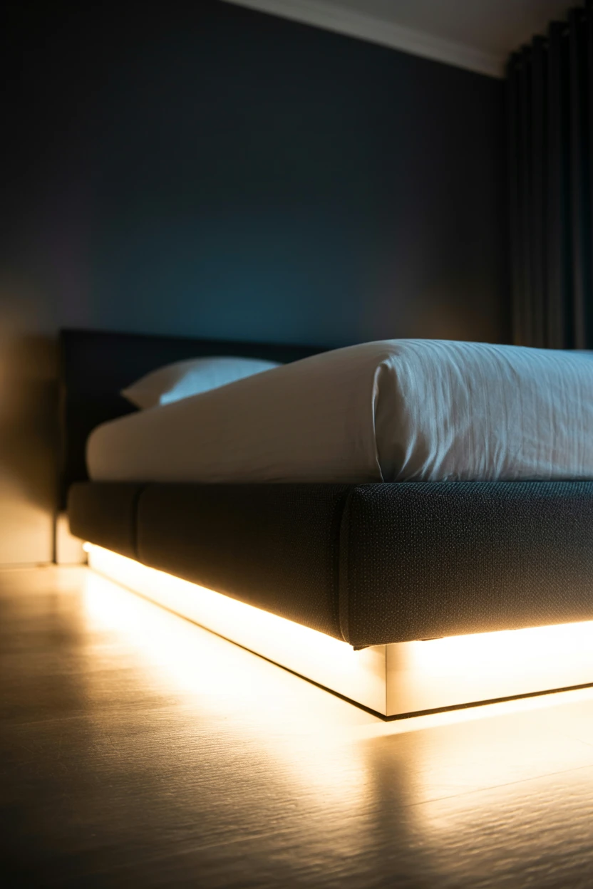 Place LED Light Strips Under the Bed