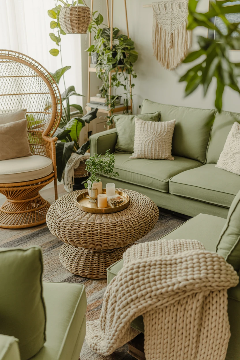 Achieve a Natural Boho Vibe with Rattan and Wicker