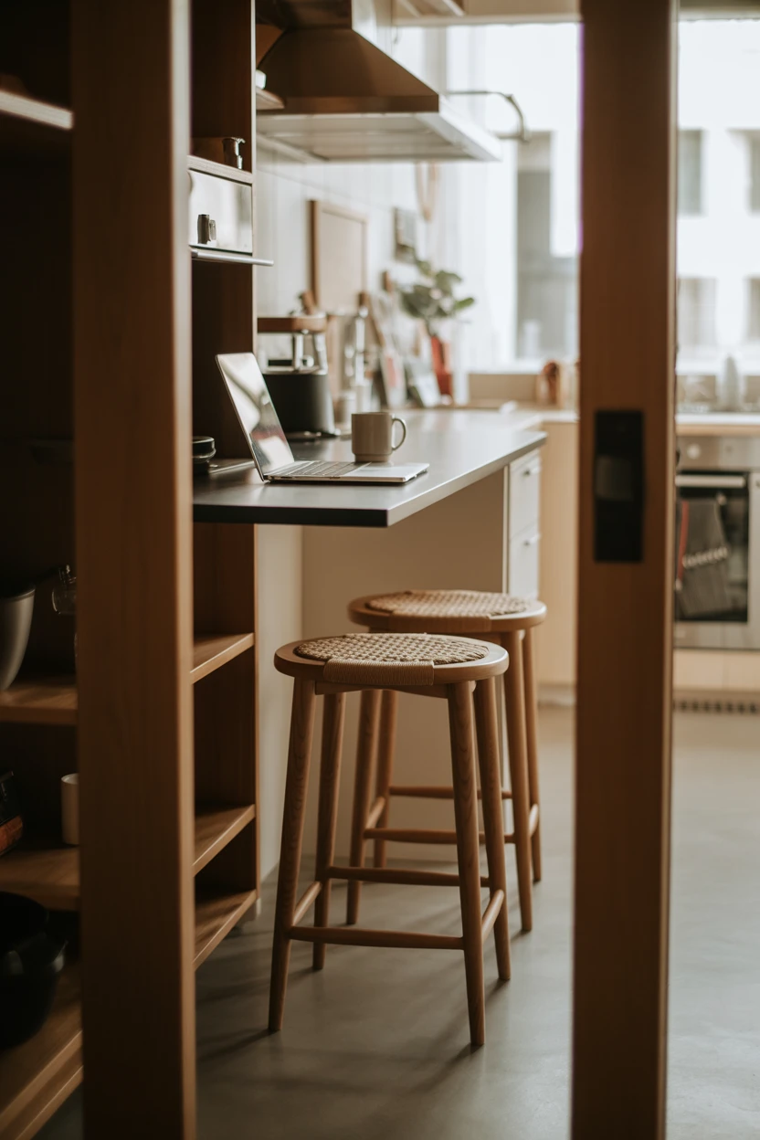 The Layered Island and Counter Stool