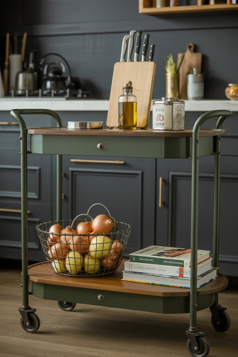 The Two-Tiered Bar Cart Island