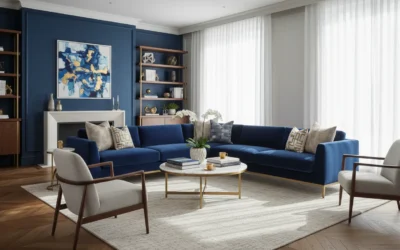 21 Stunning Living Rooms Featuring Blue Sofas