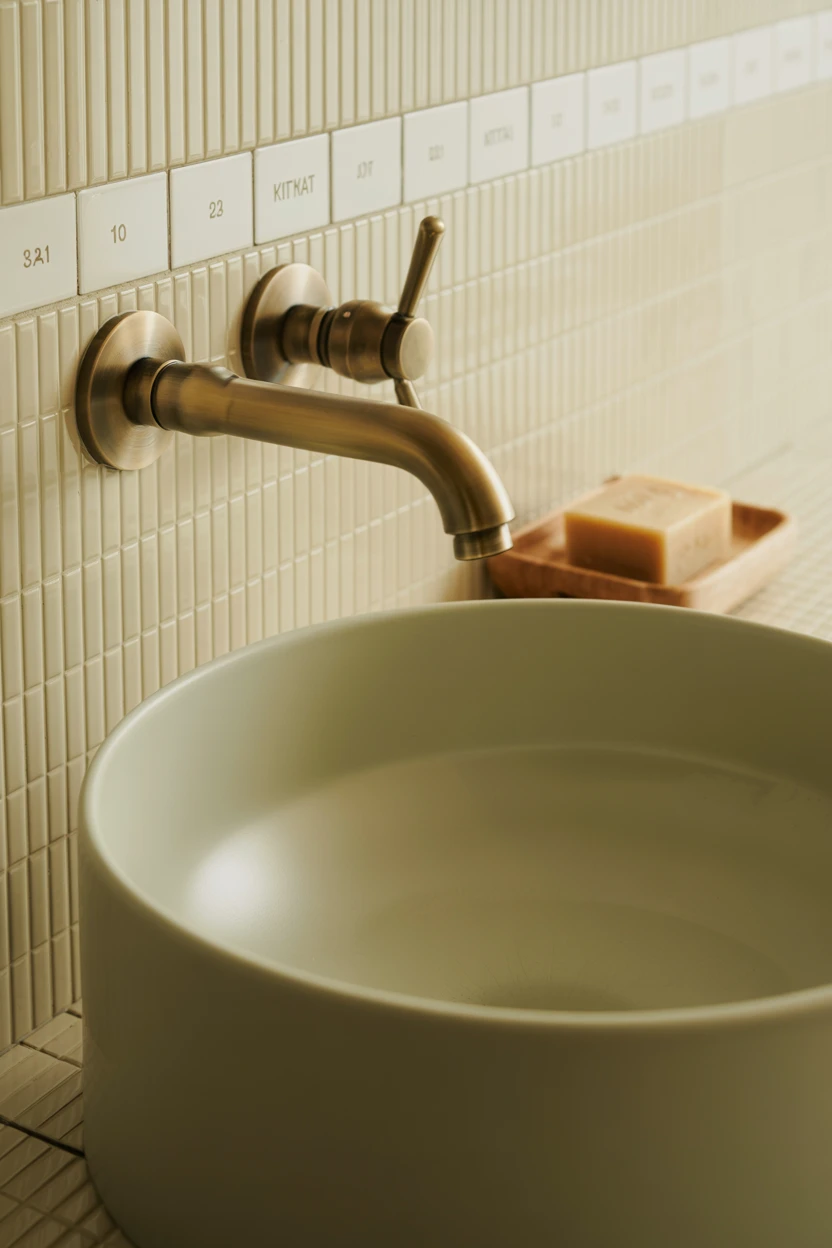 Install Wall-Mounted Faucets in Brushed Brass