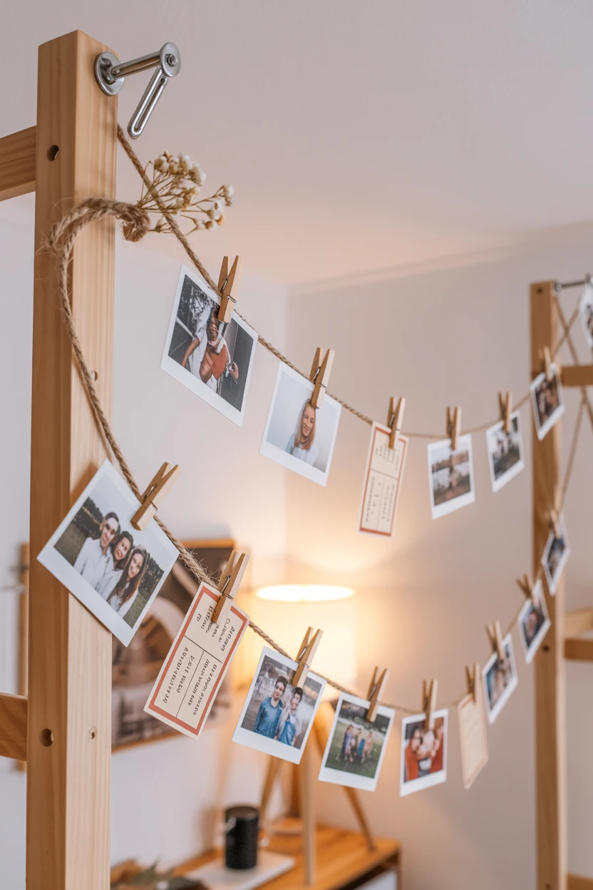 Craft a Twine and Clothespin Photo Garland