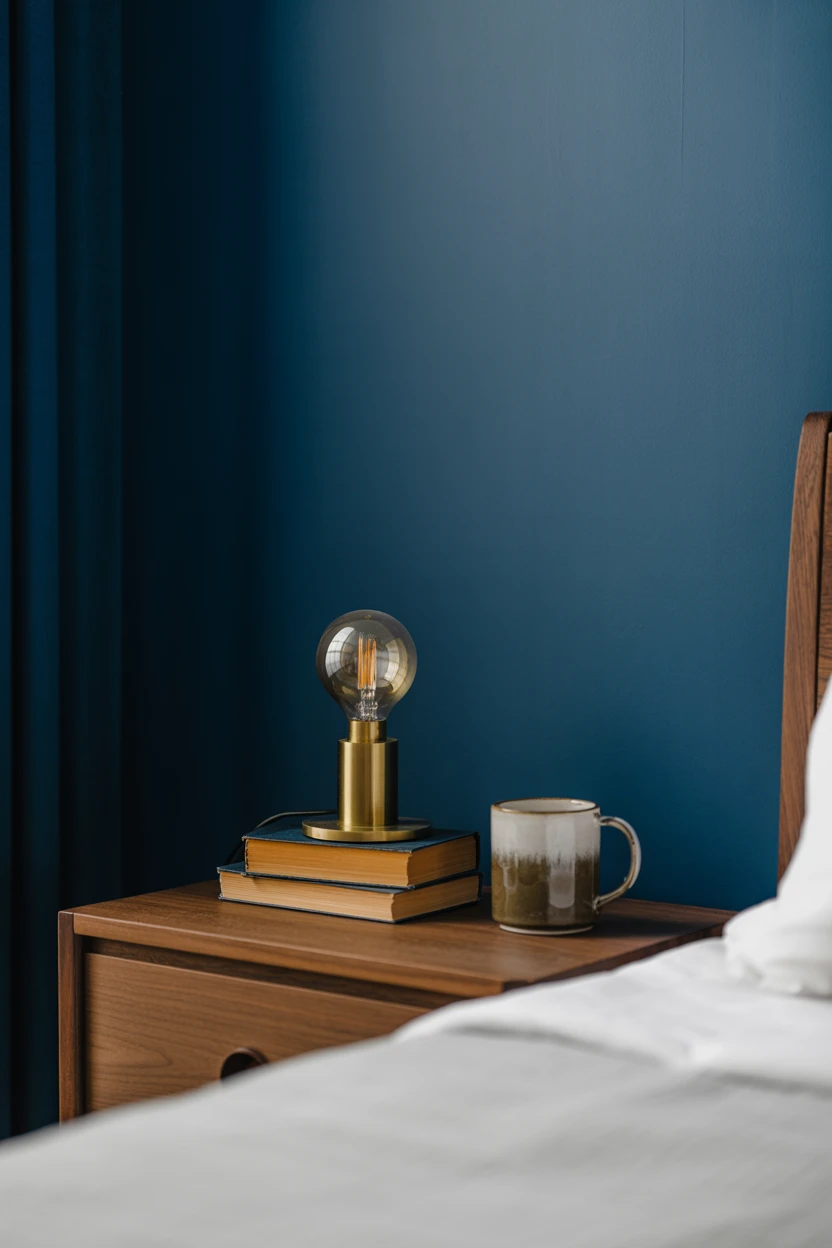 Deep Navy Walls for a Calming Vibe