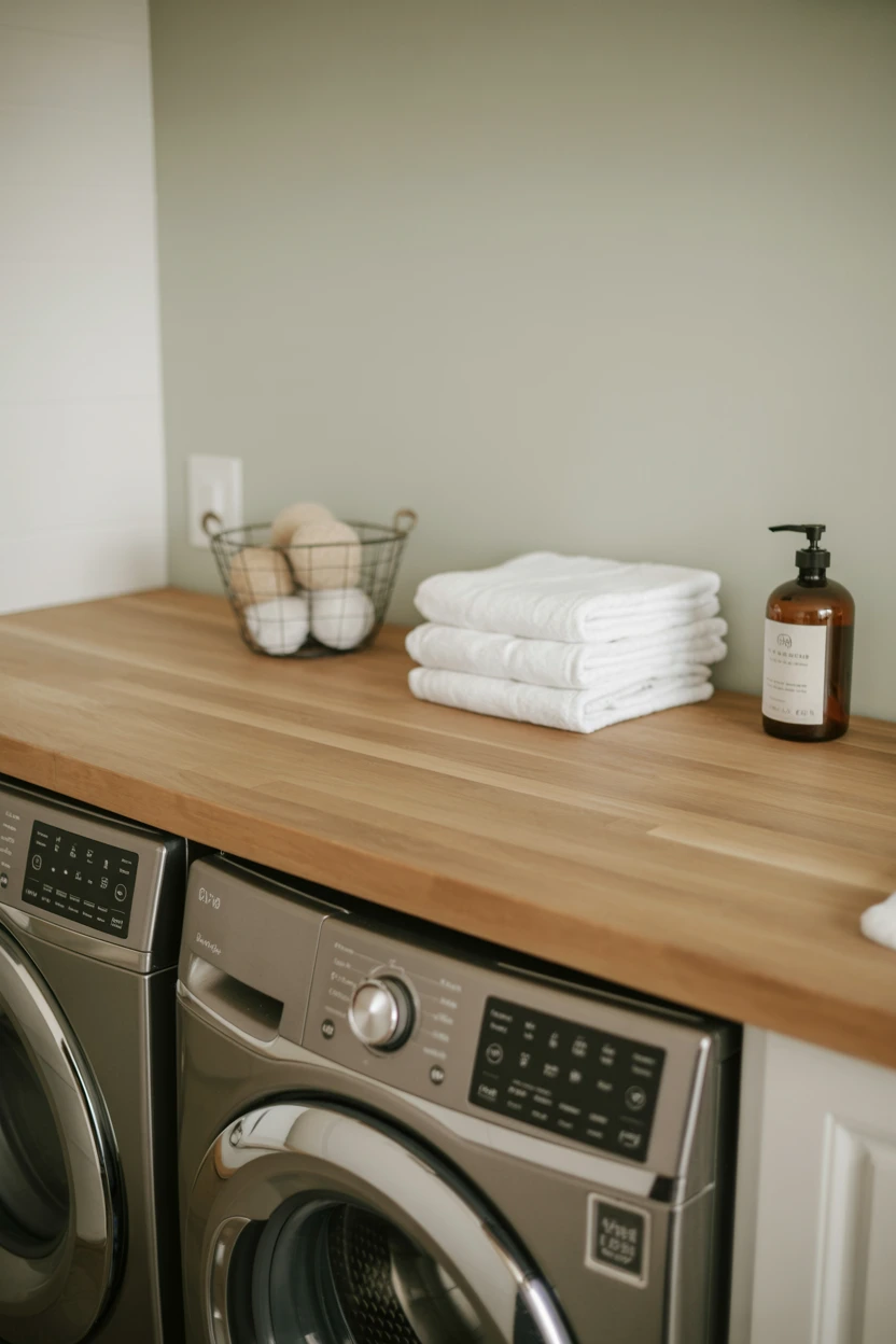 Install a Butcher Block Countertop Over Your Machines