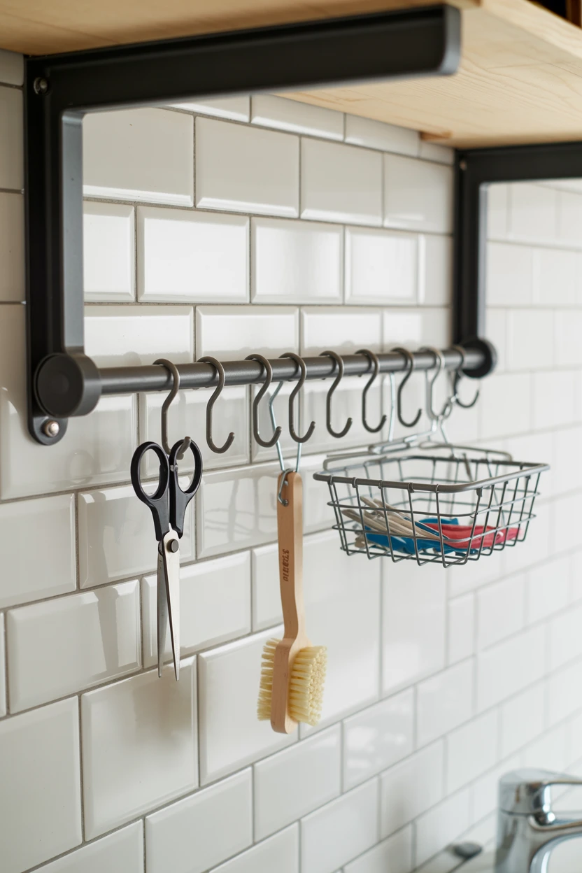 Use a Wall-Mounted Rail and Hook System