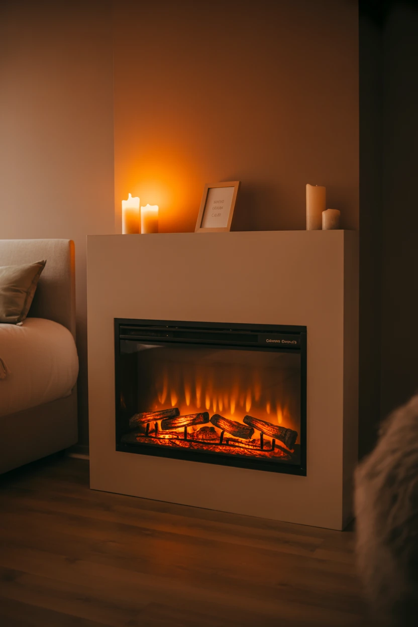 Install a Faux Fireplace for Ultimate Coziness