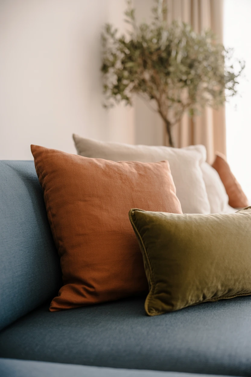 Layer in Earthy Tones like Terracotta and Green