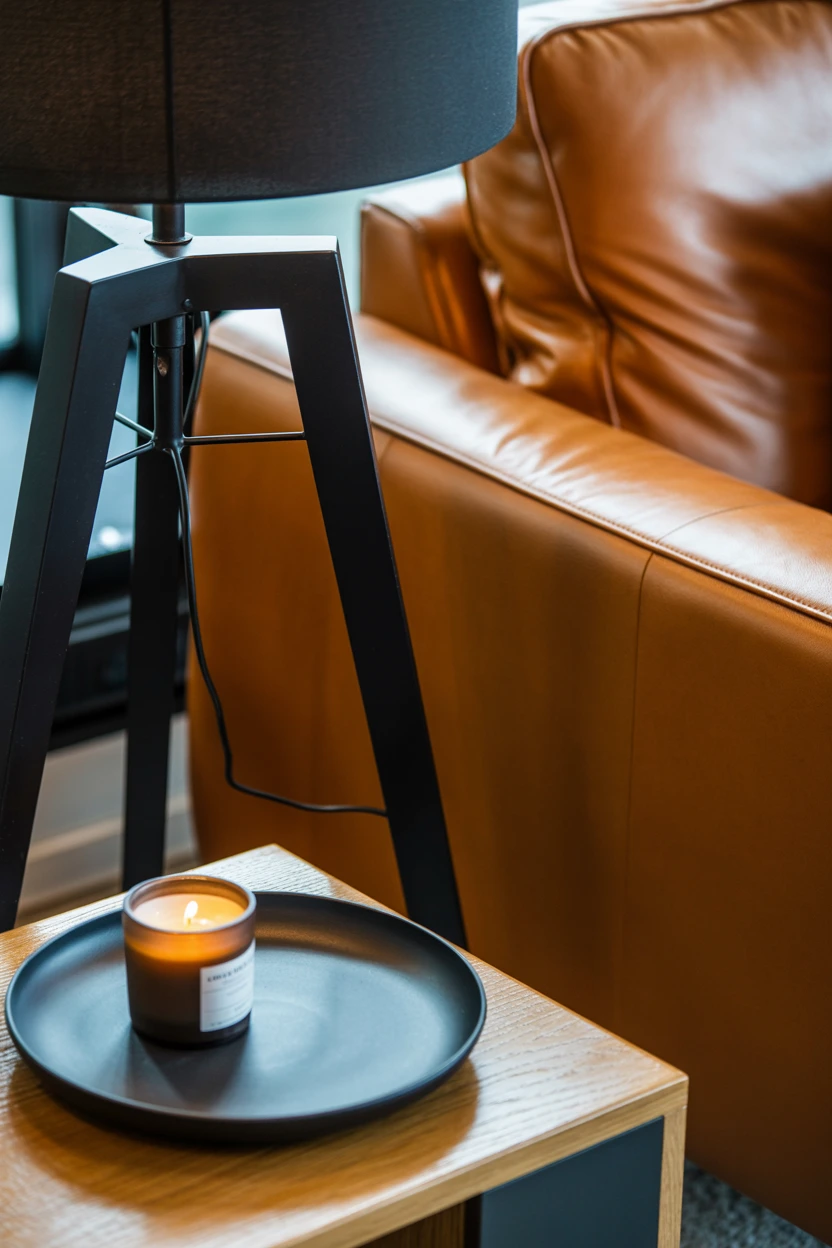 Add Matte Black Metal Accents for Contrast