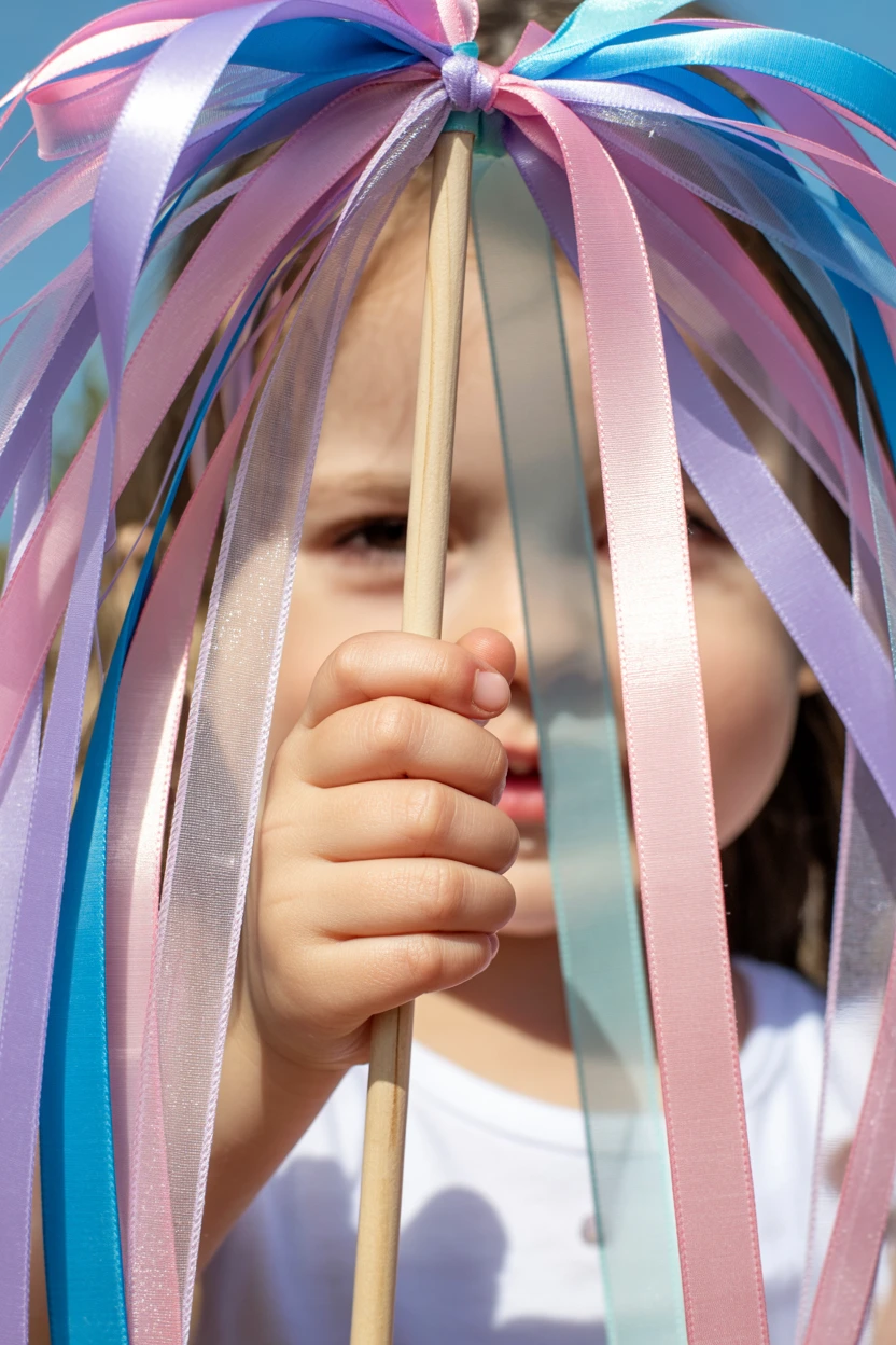 Make a Simple No-Sew Pastel Ribbon Wand