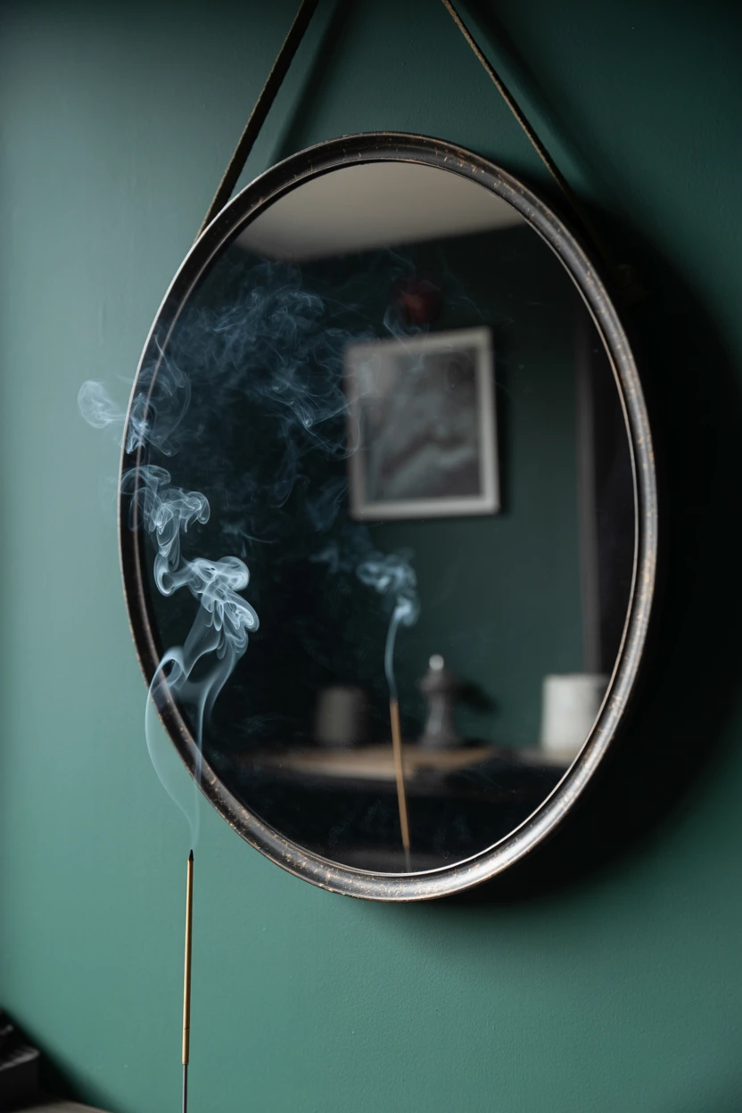 Use a Scrying Mirror (Black Mirror) as Wall Art