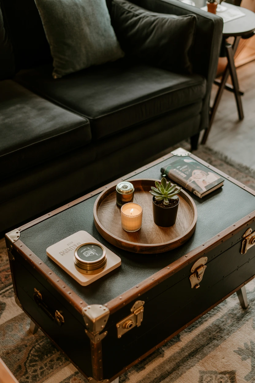 Use a Wooden Chest as a Coffee Table