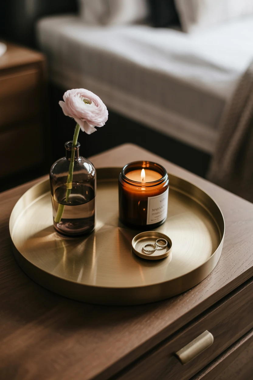 Style a Nightstand Tray with Intention