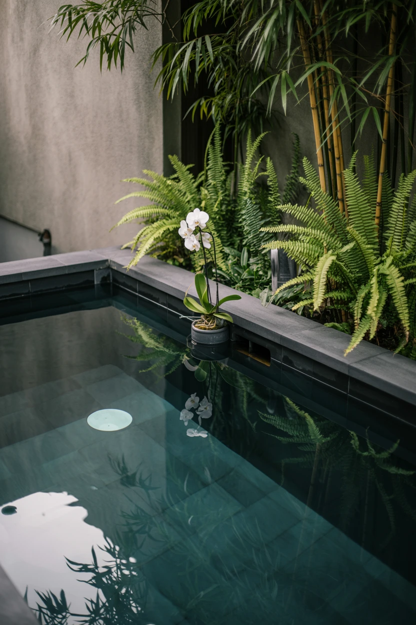 The Black-Bottom Pool for a Dramatic Effect