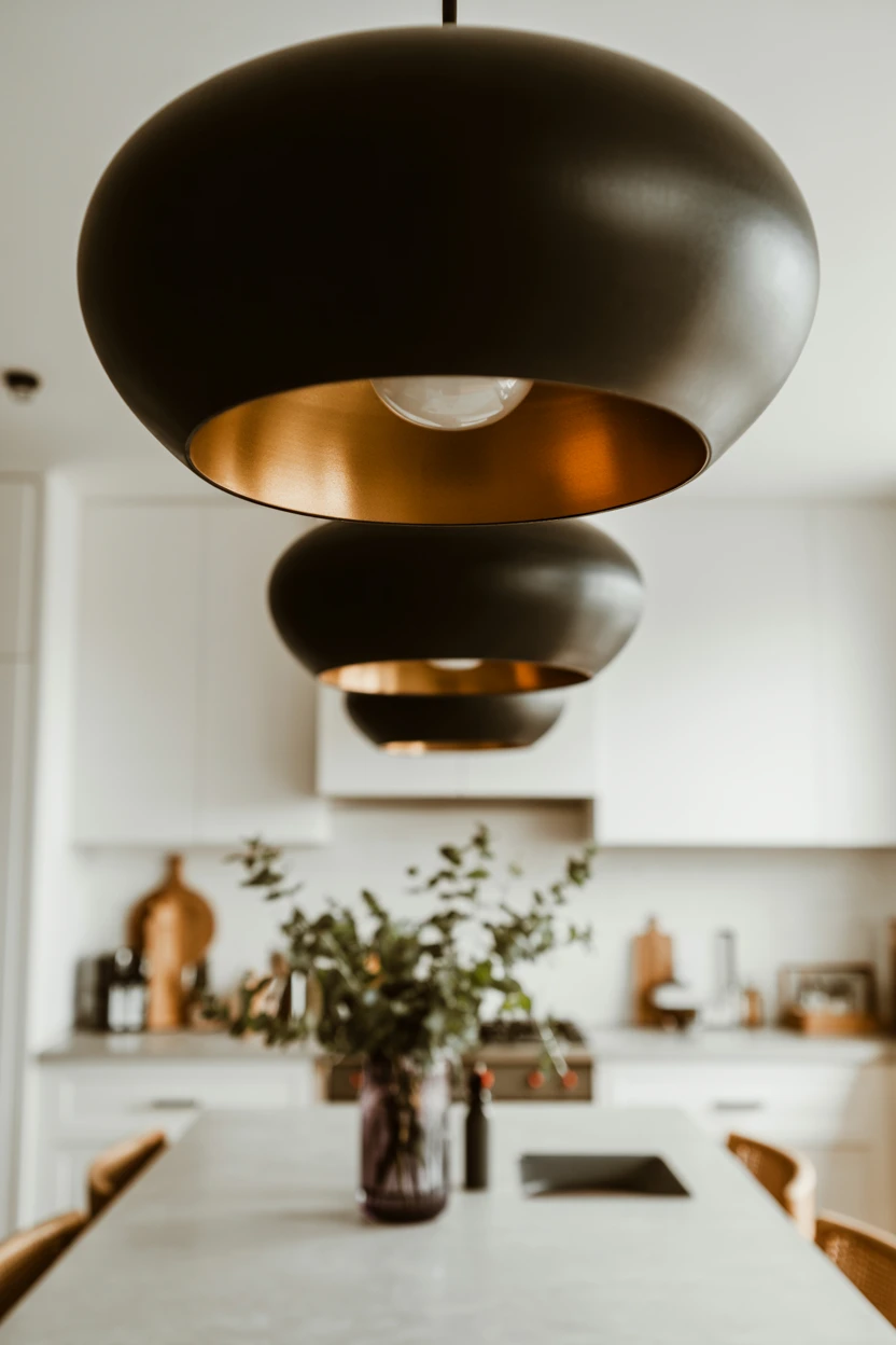 Install Statement Pendant Lights Over the Island