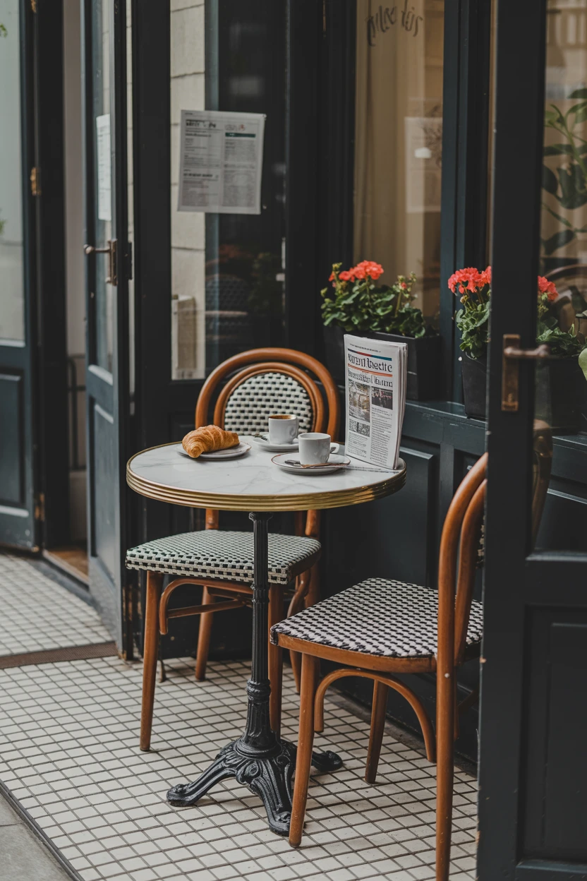 Create a French Bistro Corner with a Small Round Table