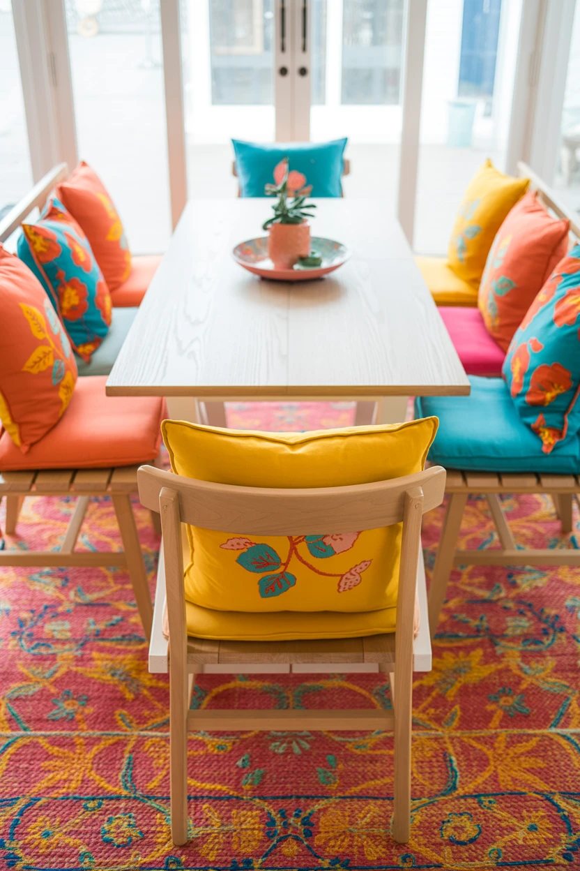 Use Colorful Textiles for a Playful Vibe