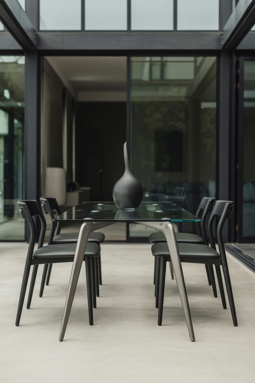 Keep it Simple with Glass and Black Metal