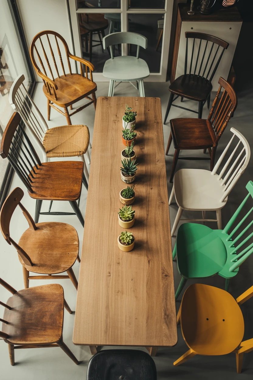 Mix and Match Vintage Chairs for Eclectic Charm