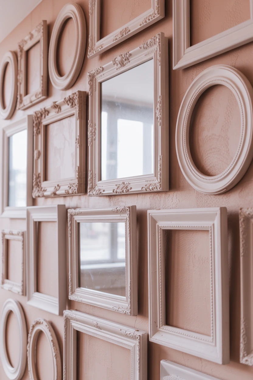 A Collection of Empty Ornate Frames
