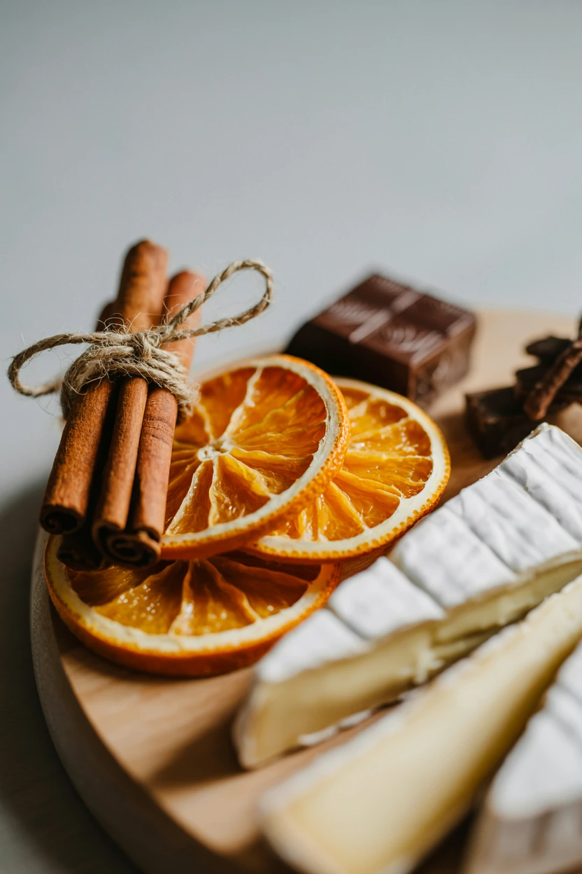 Dried Orange Slices and Cinnamon Stick Garnish