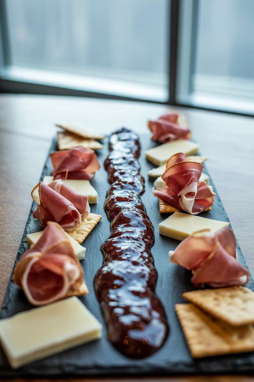 Create a 'River' of Fig Jam and Prosciutto