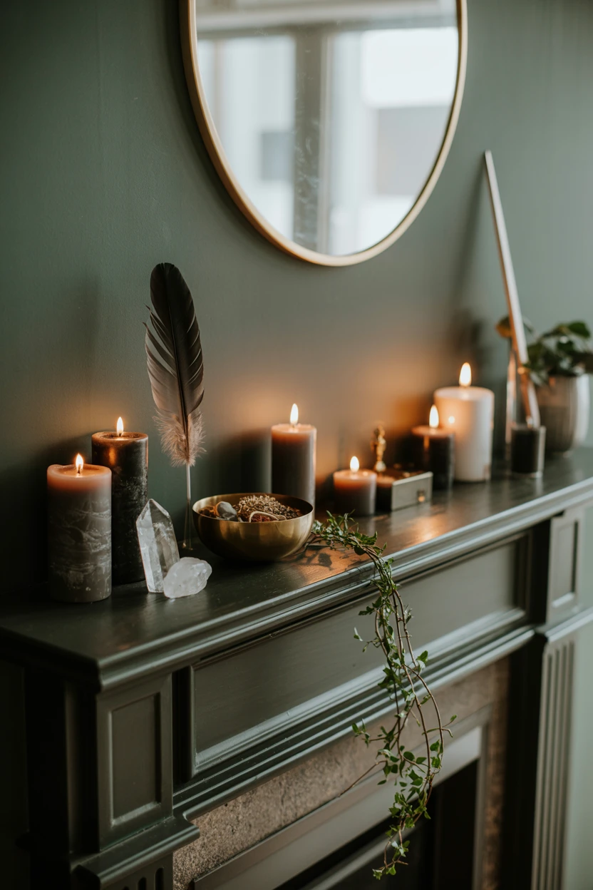 Style a Mantelpiece as a Modern Altar