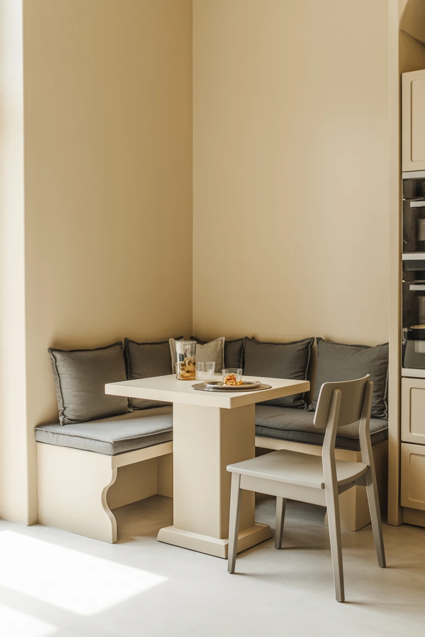 Corner Banquette in a Small Kitchen