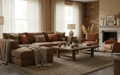 24 Cozy Living Room Ideas in Warm Brown and Earthy Hues