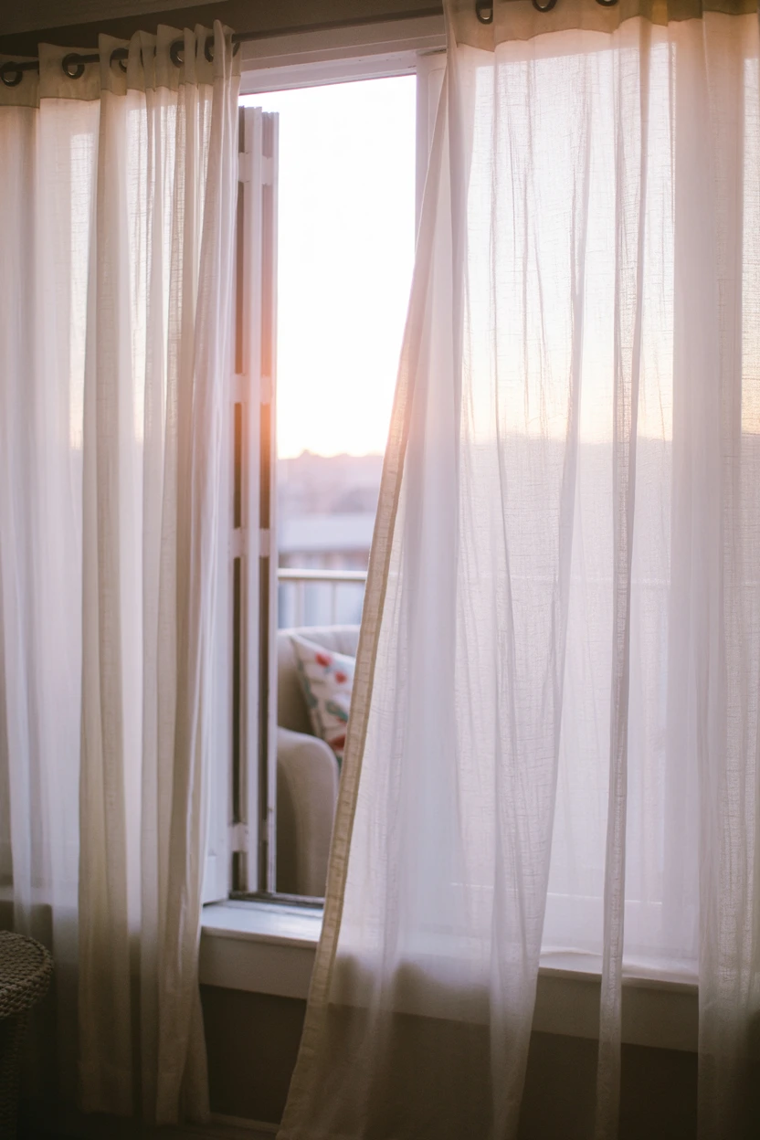 Hang Soft, Sheer Curtains