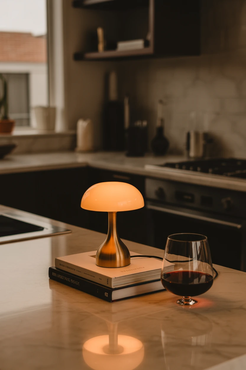 Incorporate a Small, Cordless Lamp for Evening Ambiance